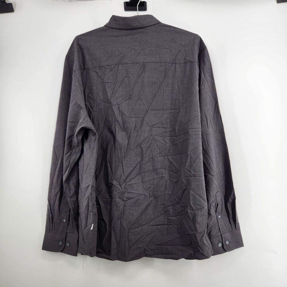 Julian & Mark Men's Dark Grey XL Stretch Crepe Check Shirt‎ NWOT